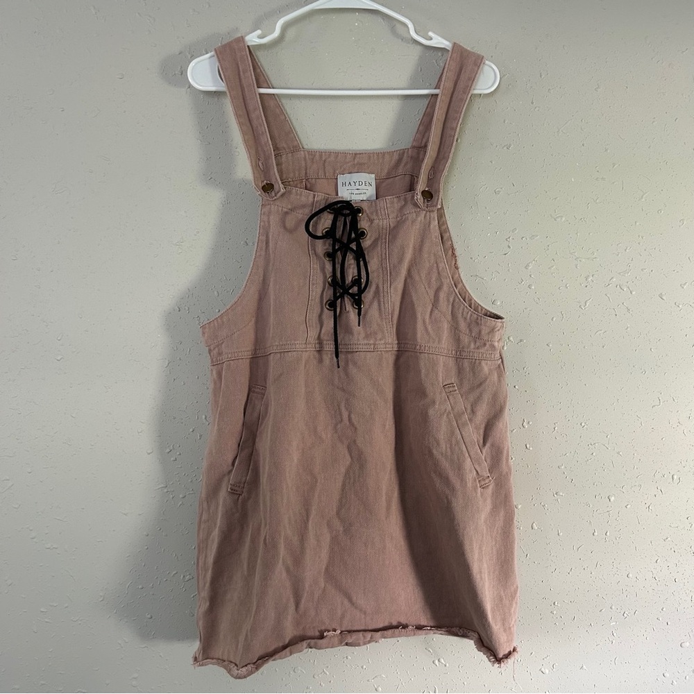 🦋 Hayden Los Angeles Pale Pink Overall Dress Casual Summer Streetwear Large